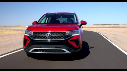 2022 Volkswagen Taos in red Driving Video