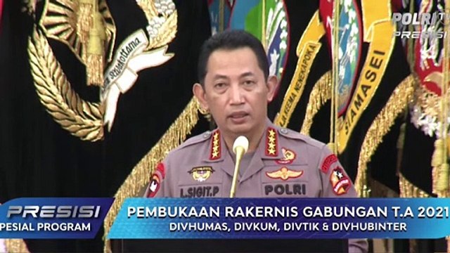 Kapolri Buka Rakernis Gabungan 4 Divisi Polri