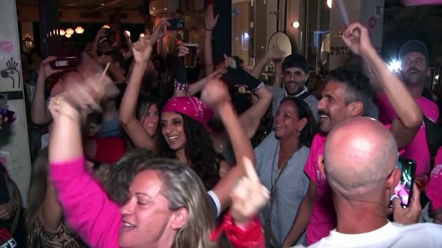 Celebrations in Tel Aviv as Yair Lapid moves closer to unseating Benjamin Netanyahu