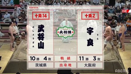 Juryo Yusho - Bushozan vs Ura - Natsu 2021, Juryo - Day 15
