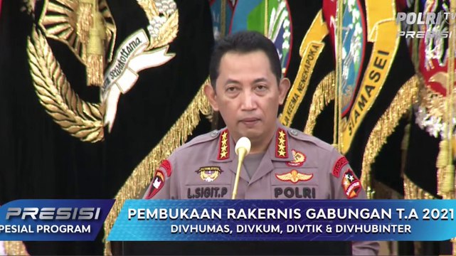 Kapolri Buka Rakernis Gabungan Tahun Anggaran 2021