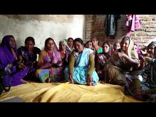 Members of Dalit Mahila Samiti sing about the caste and gender discrimination