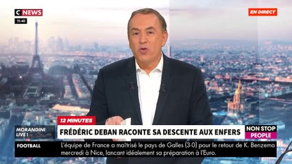 L'acteur de "Sous le Soleil" Frédéric Deban retire en direct l'appareil relié à son cerveau qui lui permet d'entendre sans les acouphènes: "Sans ça, j'entends les moteurs d'un avion dans ma tête !" - VIDEO