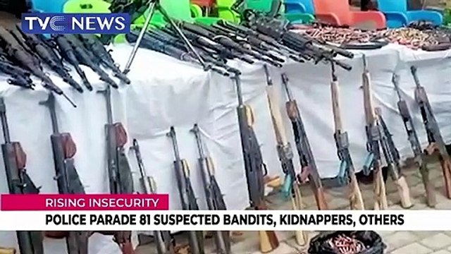 Police parade 81 suspected bandits, kidnappers, others