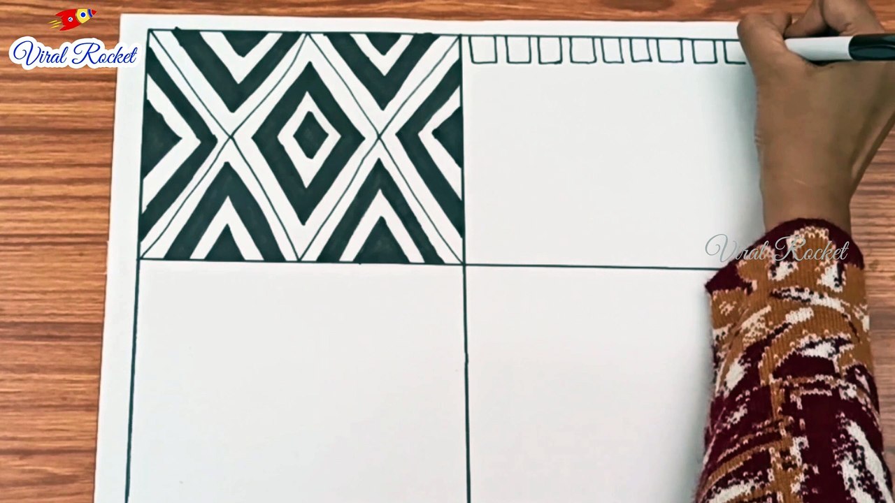 Easy Zentangle Art | Zentangle Pattern | How to draw Zentangle patterns | Art Therapy | 3D Art | #14 | Viral Rocket