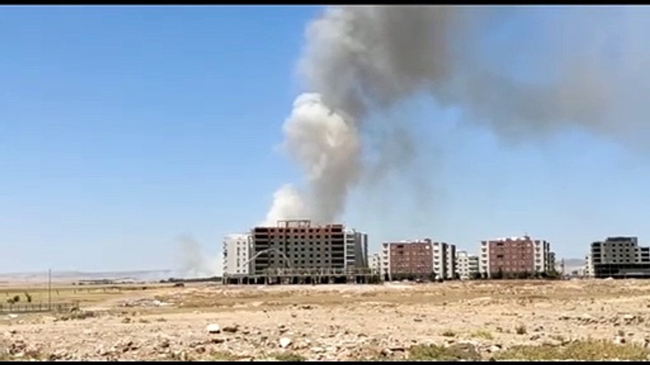 Nusaybin'de buğday tarlası yandı