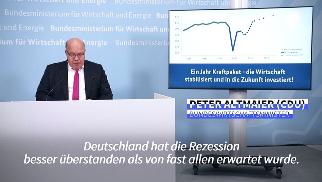 Altmaier: Der Konjunkturmotor läuft wieder