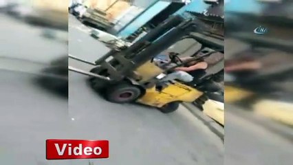 Forklift ile drift izlenme rekorları kırıyor!