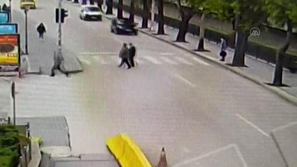 Son dakika haberi: KASTAMONU - Köpeğin yaya geçidini kullanması MOBESE kamerasına yansıdı