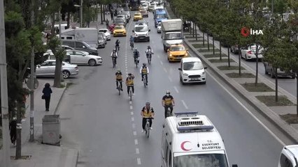 Esenyurt'un sağlıkçıları, sağlık için pedal çevirdi
