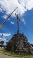 Dépose de la Croix du Christ à Nicole Lot-et-Garonne [vidéo de Mickaël Lesportes]