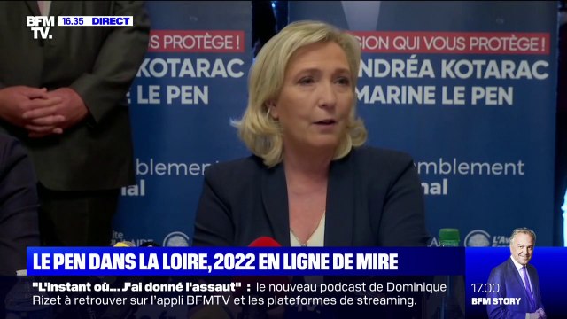 Marine Le Pen sur les régionales: J'ai besoin de ceux qui s'investissent dans les territoires pour accélérer la politique que je veux mener