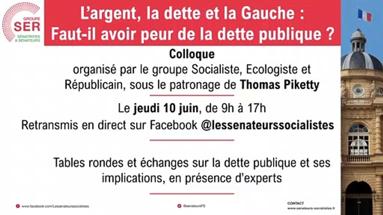 L'argent, la dette et la Gauche : Faut-il avoir peur de la dette publique ? - Colloque le 10 juin 2021
