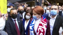 KARABÜK - İYİ Parti Genel Başkanı Akşener, esnaf ziyaretinde bulundu