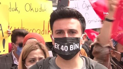 Yurdun dört bir yanından gelen öğretmenlerden "40 bin ek atama" talebi