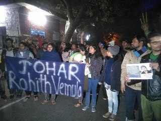 JNU Students Pay Tribute to Rohith Vemula