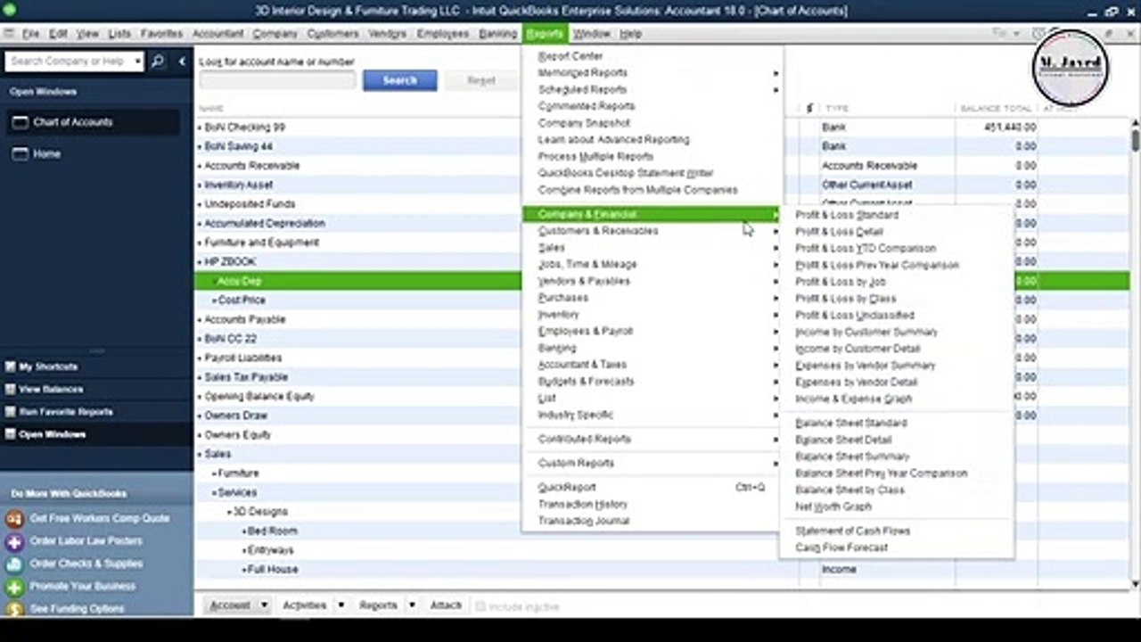 Recording the sale of a fixed asset in QuickBooks desktop