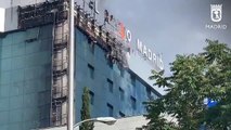 Gran incendio en el Hotel Nuevo Madrid, junto a la M-30
