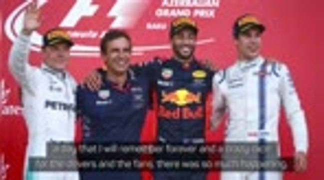 Lance Stroll relives first podium at the 2017 Azerbaijan GP