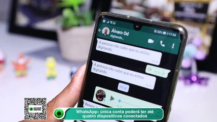 WhatsApp única conta poderá ter até quatro dispositivos conectados.ai