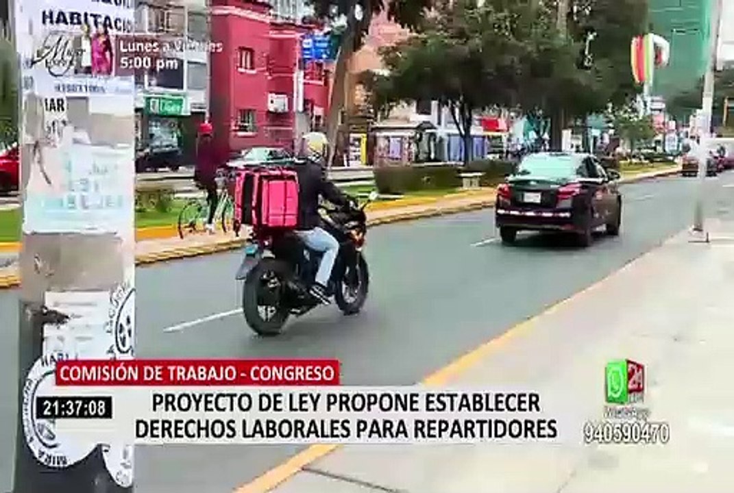 Repartidores de aplicativo: Aprueban predictamen para garantizarles beneficios laborales