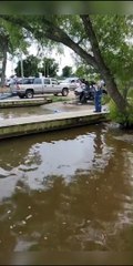 Sunken Truck Towed From Lake