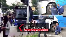 Heboh di Media Sosial, Bus Transjakarta Pakai Ban Vulkanisir