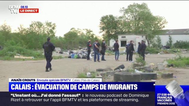 Un camp de migrants est en cours d'évacuation à Calais