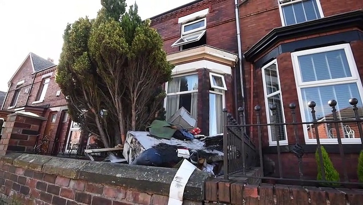 Scene of a fire on Ormskirk Road, Wigan
