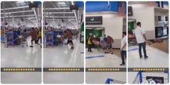Un trabajador de Walmart responde con un KO brutal a la agresión de un cliente