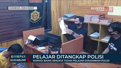 Konvoi Bawa Senjata Tajam Pelajar Diamankan Polisi