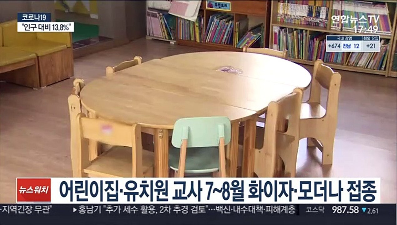 어린이집·유치원 교사 7~8월 화이자·모더나 접종