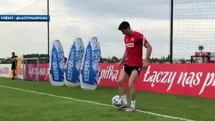 Le geste de folie de Lewandowski à l'entraînement