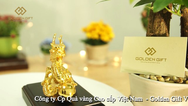 Tượng Rồng phong thuỷ mạ vàng 24K - Golden Gift Việt Nam