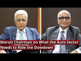 Maruti Chairman on What the Auto Sector Needs to Ride the Slowdown I Karan Thapar