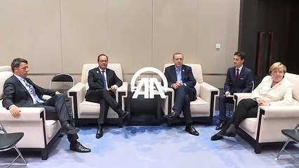 Liderler Erdoğan'ın etrafında toplandı