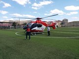 BEYİN KANAMASI GEÇİRDİ, AMBULANS HELİKOPTERLE HASTANEYE ULAŞTIRILDI