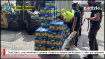 Gioia Tauro, una tonnellata di cocaina in carico di banane dall'Ecuador: il video del sequestro