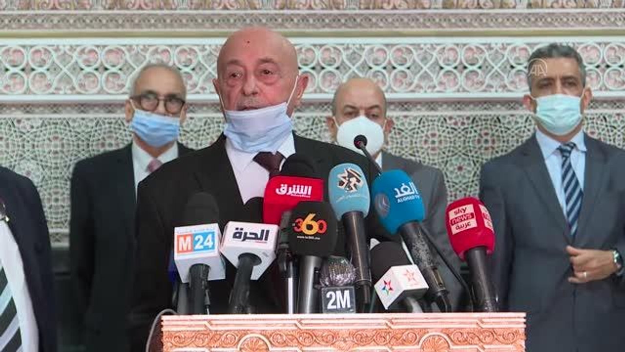 Libya Meclis Başkanı Salih, Faslı mevkidaşı Maliki ile ortak basın toplantısı düzenledi