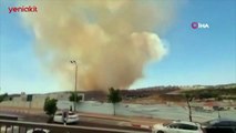 Kudüs'te yerleşim yerlerini tehdit eden yangın paniğe neden oldu