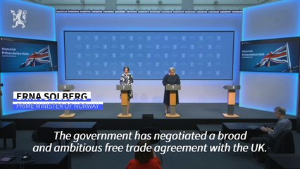 Norway's PM announces trade deal with UK