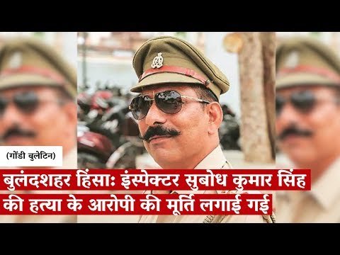 बुलंदशहर हिंसा: इंस्पेक्टर सुबोध कुमार सिंह की हत्या के आरोपी की मूर्ति लगाई गई