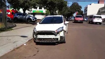 Motociclista de 19 anos fica ferida em acidente no Maria Luíza