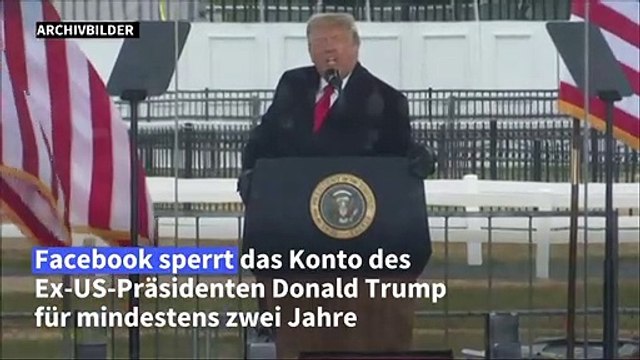 Trumps Facebook-Konto für zwei Jahre gesperrt