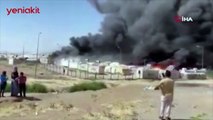 Irak’ta göçmen kampında korkutan yangın