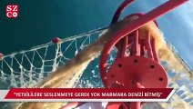 Marmara Denizi'nde balık ağına salyadan başka bir şey takılmadı