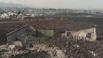 A drone captured how a volcanic eruption and hundreds of earthquakes laid waste to parts of a Congolese city