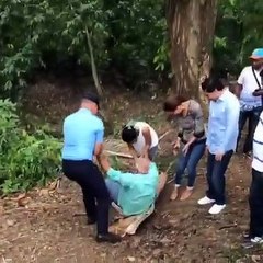 Exvicepresidente ,Jaime David Fernández Mirabal, se desliza en una yagua