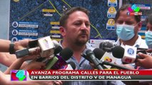 Avanza programa calles para el pueblo en barrio el Distrito V de Managua
