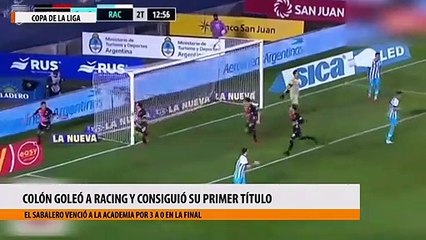 Colón goleó a racing y consiguió su primer título